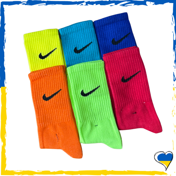 Набор разноцветных носков Nike. Носки найк, Носки найк 36-40 | Зображення 1