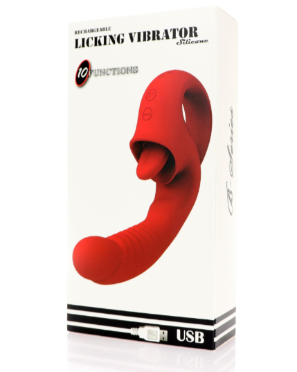 Вібратор - Rechargeable Licking Vibrator USB 10 Functions Sex Aura | Зображення 3