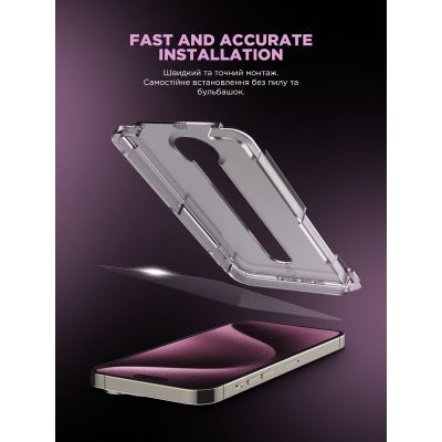 Стекло защитное Armorstandart Icon Supreme EZ Apple iPhone 17 / 16 Pro Black (ARM86410) | Зображення 6