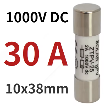 30А Запобіжник DC (є 6А / 8А / 10А / 15А / 20А / 25А) 1000V Solar Fuse PV для захисту сонячної системи LEADER