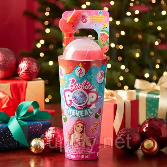Набір Barbie Pop Reveal Fruit Series Watermelon Crush Лялька Барбі Соковиті фрукти Кавуновий смузі, змінює колір | Зображення 1