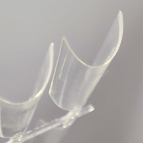 Гелевые типсы для наращивания 220шт (пайп арка прозрачные) в боксе | Зображення 2