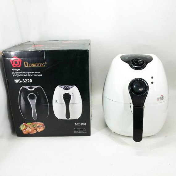 Аерофритниця Мультипіч Аерогриль Domotec MS-3220 1300W 4,5 л Безмасляна з Таймером. Колір: білий | Зображення 7