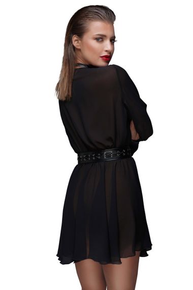 Сукня прозора з поясом і чокером F150 Noir Handmade XXL | Зображення 1