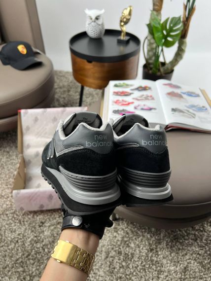 Мужские кроссовки N-e-w 574 Black Grey, Вьетнам 46 | Зображення 3