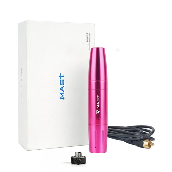Роторна тату-машинка Mast Magi Pen для для перманента, татуажу, мікропігментації, тату-ручка для брів, губ, повік рожева