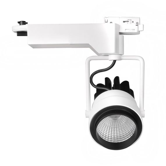 Светильник трековый поворотный LED 412/30W CW WH/BK COB | Зображення 2