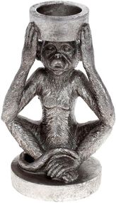 Подсвечник Monkey Silver 11х8.5х17 см