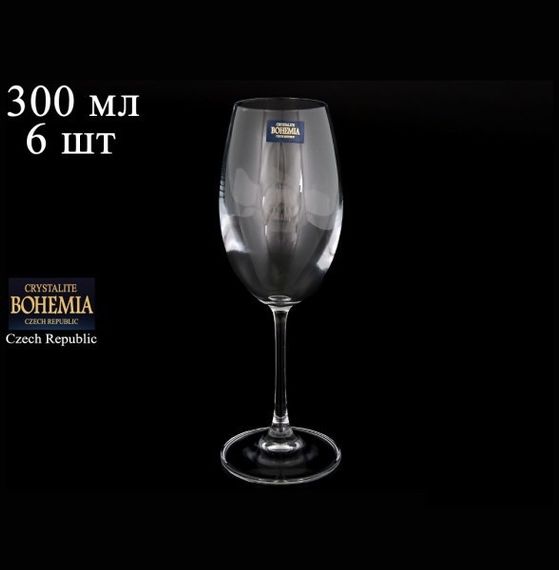Набор бокалов для вина Bohemia Barbara Milvus 300 мл 6 шт 1SD22/300 фужеры для торжеств и праздников | Зображення 1