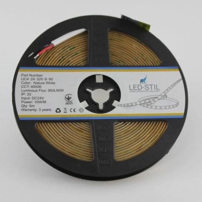 Светодиодная лента LED-STIL 4000K 10 Вт/м COB 320 диодов IP33 24 Вольта 950 lm нейтральный свет | Зображення 2