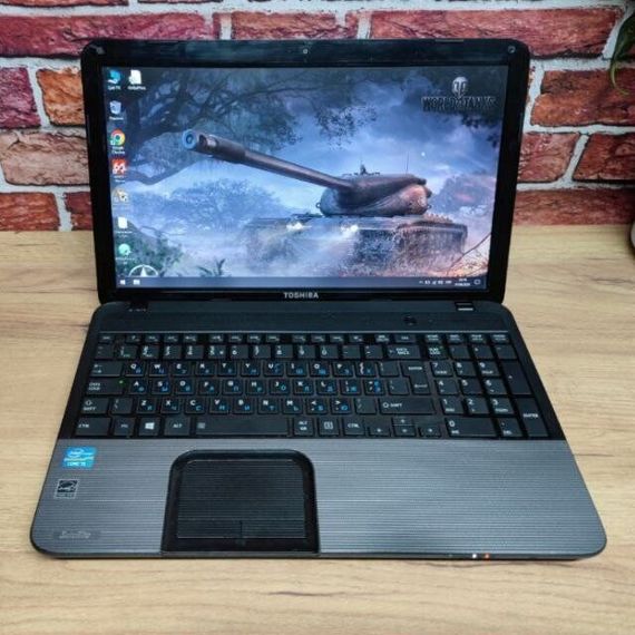 Ноутбук Б-клас Toshiba Satellite C855 / 15.6" (1366x768) TN / Intel Core i5-3230M (2 (4) ядра по 2.6 - 3.2 GHz) / 8 GB DDR3 / 128 GB SSD / Intel HD Graphics 3000 / WebCam / DVD-ROM б/в | Зображення 2