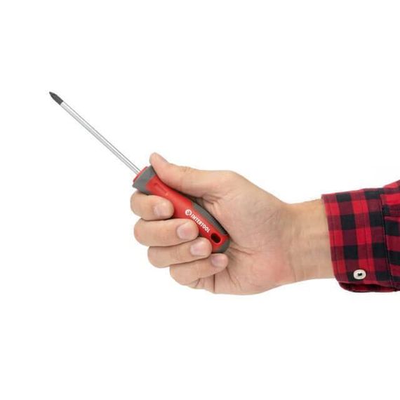 Викруткa хрестова PZ1*100 мм, Cr-V INTERTOOL VT-3332 | Зображення 3