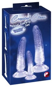 Набор прозрачных анальных фаллоимитаторов 3pcs natural dildo set sexstyle