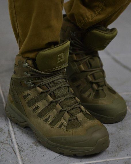 Берцы тактические Salomon Quest 4D GTX Forces 2  олива ВТ4369 | Зображення 6
