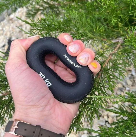 Еспандер кистьовий силіконовий PowerPlay PP-4336 Hand Grip Hard 30 кг Чорний (PP_4336_Black_30kg) | Зображення 2