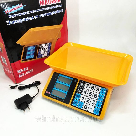 Ваги електронні 50 кг Matarix MX-412 до 50 кг, Ваги ручні 50 кг торгові побутові до UF-24 | Зображення 9