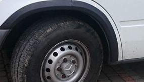 Накладки на арки (6 шт, чорні) для Volkswagen LT 1998-2024 рр