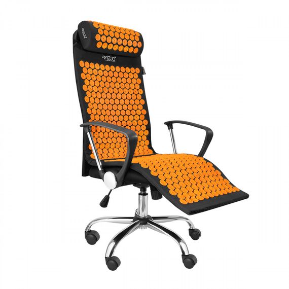 Килимок акупунктурний 4FIZJO Аплікатор Кузнєцова з валиком 128 x 48 см Black/Orange 4FJ0049 (P-5907222931776) | Зображення 3