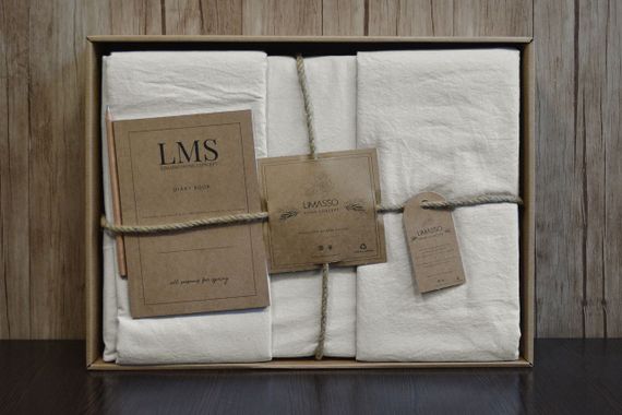 Постільна білизна Limasso Stonewashed Ranforse сімейний 160 х 220 см Natural Krem | Зображення 3
