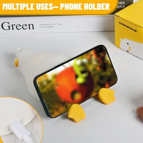 Нічник силіконовий "Качка Lie in peace duck sleep Lamp", акумулятор | Зображення 3