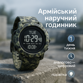 Годинник для кемпінгу з водозахистом, Годинник на руку для військового тактичний протиударний XA-78