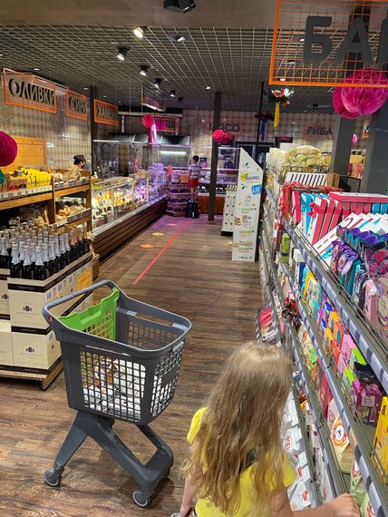 Покупательская тележка Shopping Basket UP.80 зеленая, 80л, Испания, Зелёный | Зображення 3