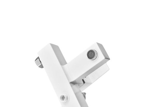 Змішувач для ванни Plamix Kubus-009 EURO SET White (з шлангом, лійкою та кронштейном) (PM0673) | Зображення 4