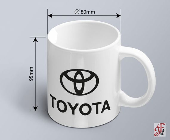 Чашка  з принтом авто логотип Toyota  (02010102020) | Зображення 1