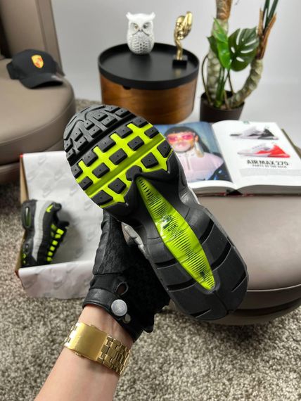 Мужские кроссовки Air Max 95 Black Grey Lime весна / лето / осень A3859 43 27.5 см | Зображення 4