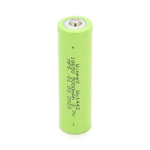Аккумулятор WMP-5000 18650 Li-Ion Tip Top, 2000mAh, 3.7V, Green