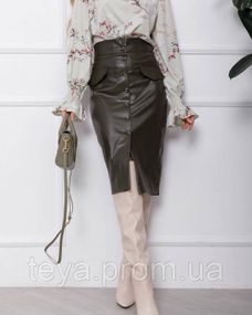 Юбка для женщин цвет хаки размер S FI_001645