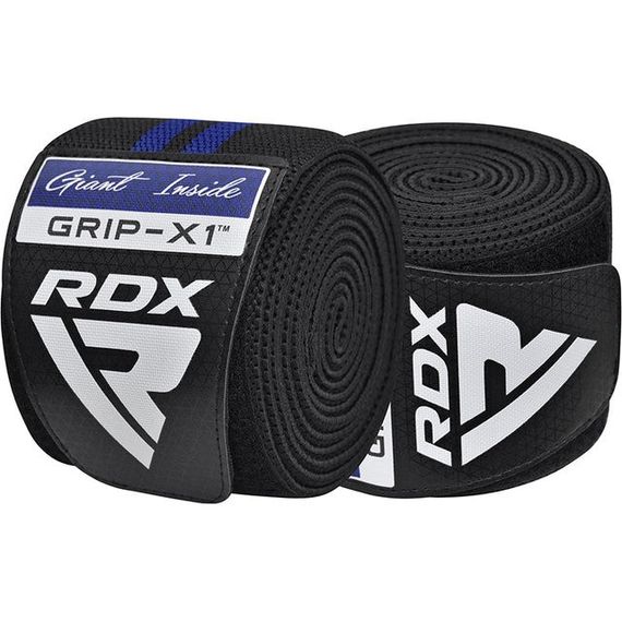 Бинты на колени RDX GYM KNEE WRAP R11 BLACK/BLUE | Зображення 5