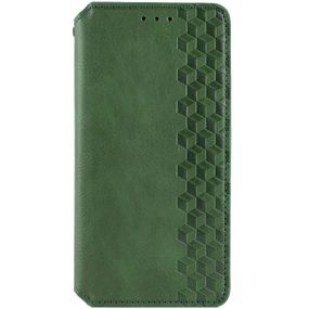 Кожаный чехол-книжка GETMAN Cubic (PU) для Samsung Galaxy A27 Зеленый