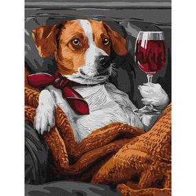 Картина по номерам "Пушистый дегустатор" KHO6625, 30х40 см