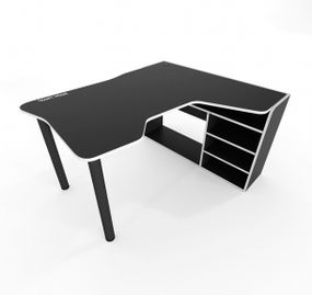 Стол компьютерный Comfy-Home Kano черныйбелый