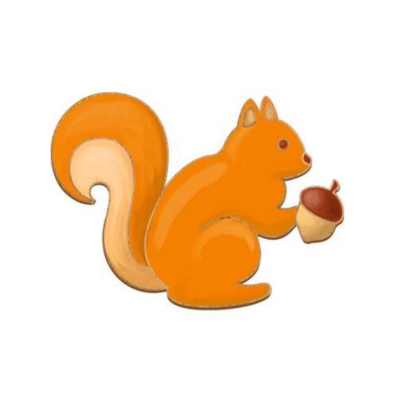 Заготовка броши для раскрашивания "Белка с желудем" FDZB-102 | Зображення 1