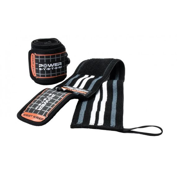 Кистьові бинти Power System PS-3500 Wrist Wraps Grey/Black