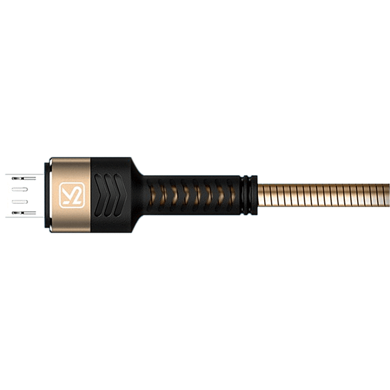 USB кабель Kaku KSC-069 USB - Micro USB 1m, металлическая оплетка - Gold | Зображення 1