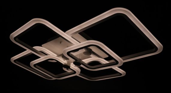 Люстра світлодіодна стельова LED світильник для квартири на стелю лед з пультом 25736 Білий 12х59х80 см. | Зображення 4