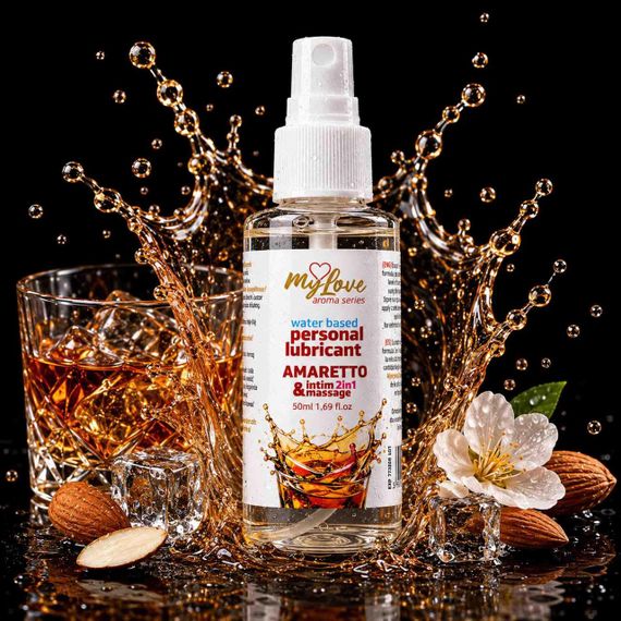 2в1 лубрикант та масажний гель - MyLove Aroma Series Intim&Massage Amaretto, 50 мл Sex Aura | Зображення 1