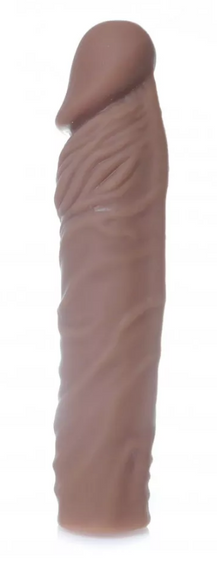 Насадка на член с реалестичными венами и складками 195 мм  Brown sexstyle | Зображення 5