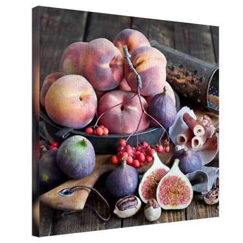 Картина на холсте 65х65 Инжир с персиками (H6565_YM011)