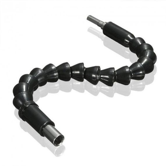 Подовжувач гнучкий для викрутки та дриля Snake Bit 30см чорний