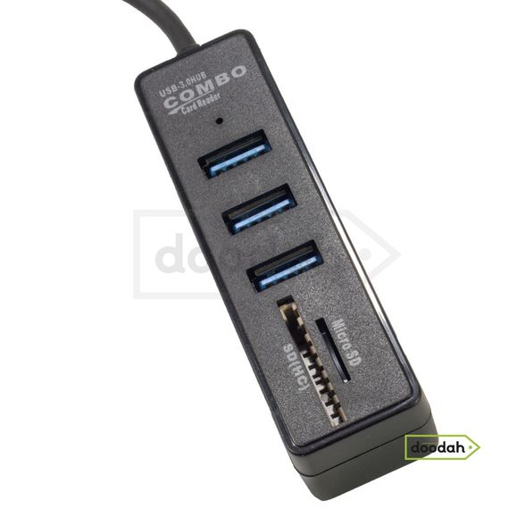 USB - Хаб (концентратор) SD, HC, Micro SD, USB - Combo 3.0 - для пк, ноутбука, та інших пристроїв | Зображення 1