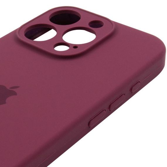 Чохол Silicone Case Full Camera Protective (AA) для Apple iPhone 14 Pro Max (6.7") Бордовий / Plum | Зображення 3
