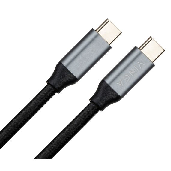 Дата кабель USB-C to USB-C 3.2 Gen 2 1.5m 100W 10GBps Nylon Vinga (VCPDCU3215) | Зображення 1