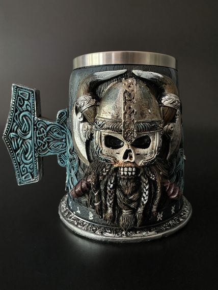 Кухоль Вікінг Голового — 3D келих із нержавіючою вставкою в скандинавському стилі