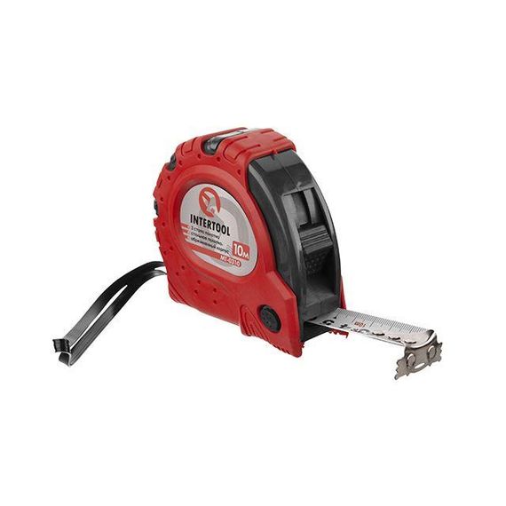 Рулетка з фіксатором 10 м "Супер Магніт" INTERTOOL MT-03101