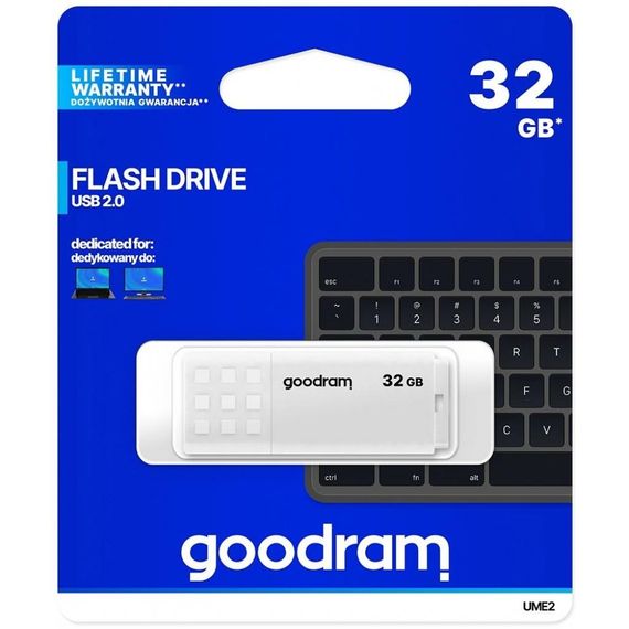 Flash Drive Goodram UME2 32 GB (UME2-0320W0R11) White | Зображення 3