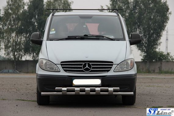 Губа нижняя Shark ST015 (нерж) 2010-2015 для Mercedes Vito W639 | Зображення 1